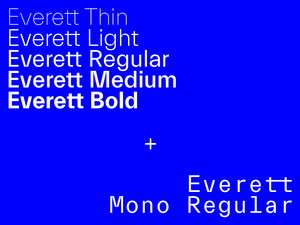 Everett font family picture n°1 by Nolan Paparelli